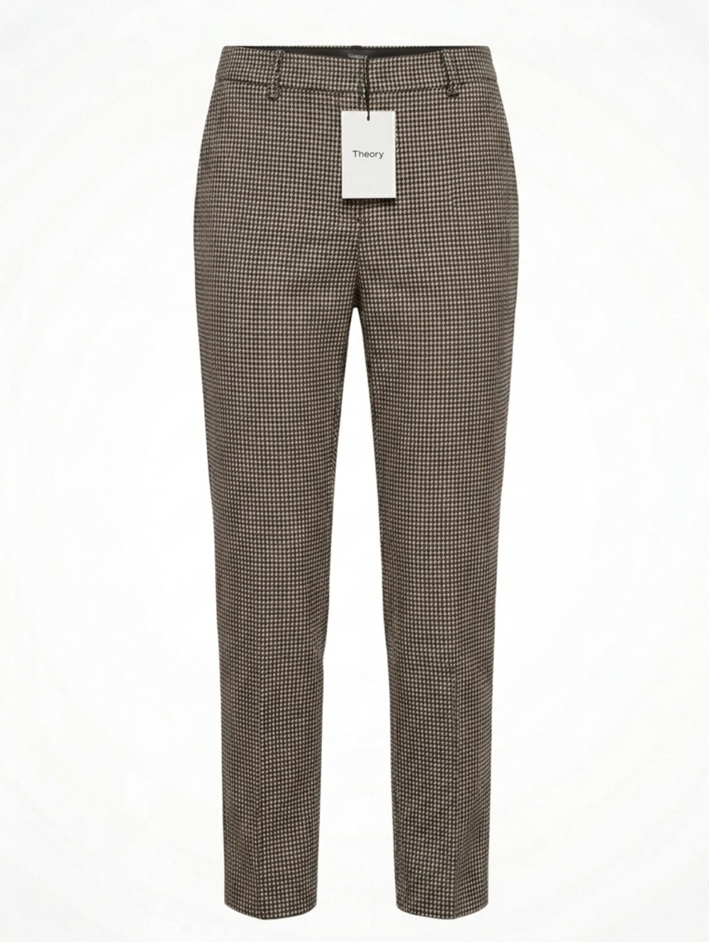 Theory Treeca 4 pant in a Tan Multi Abbot Knit fabric.